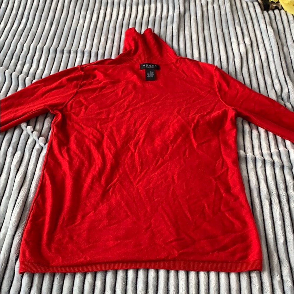 Red turtle neck